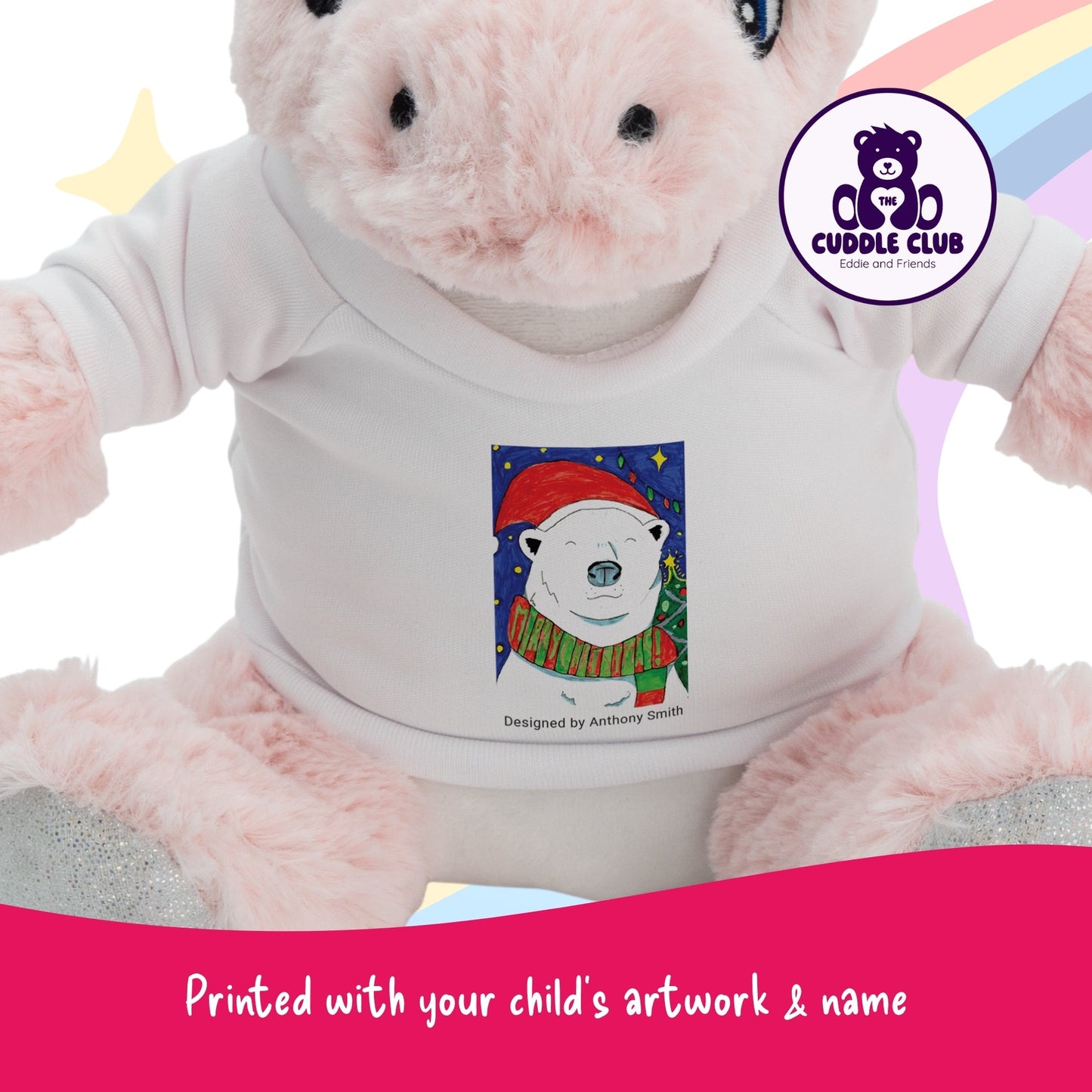 Luna the Unicorn | Soft Toy with Removable T-Shirt - Class Fundraising UK