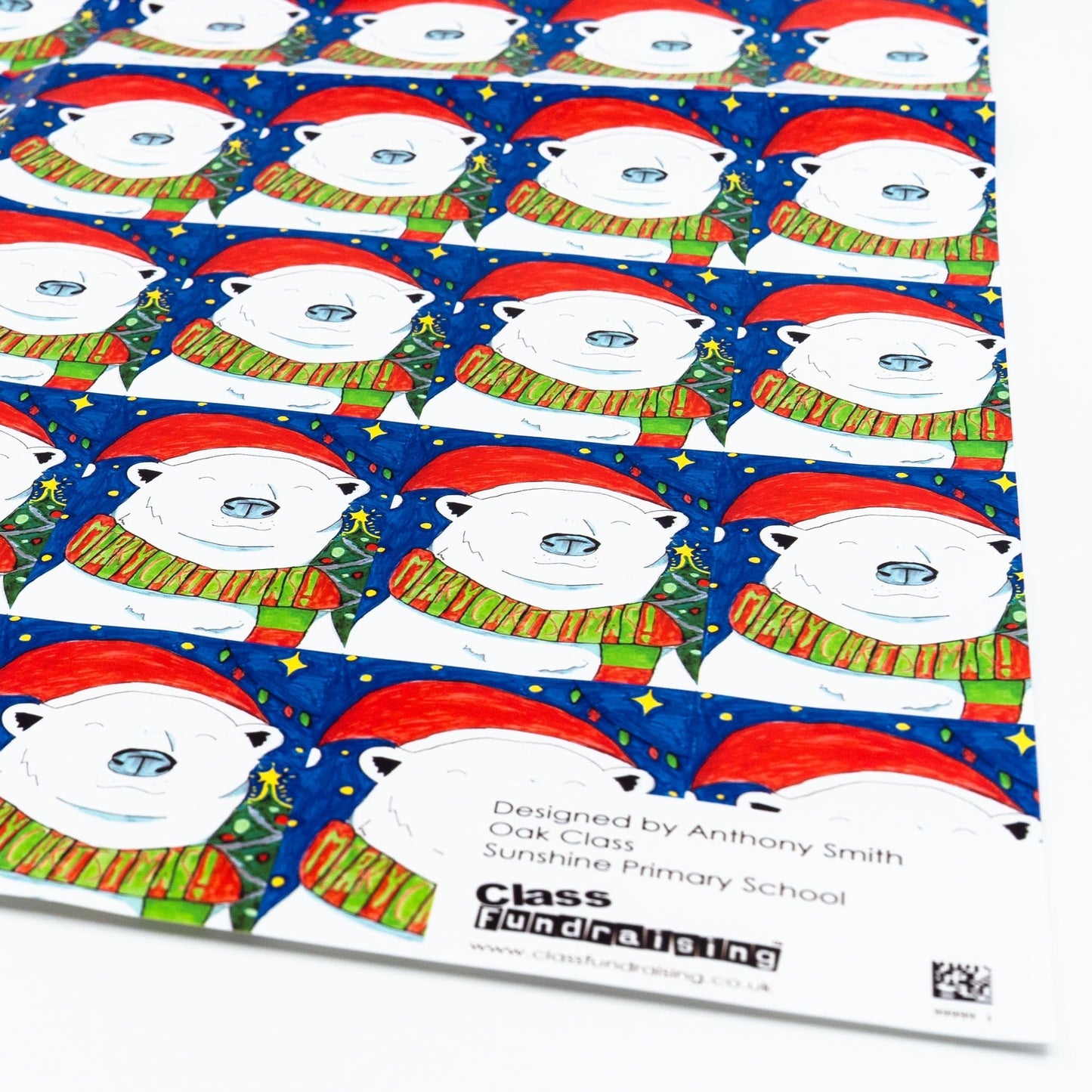 Pack of 5 - 420 x 594mm Christmas Wrapping Paper Sheets - Class Fundraising UK