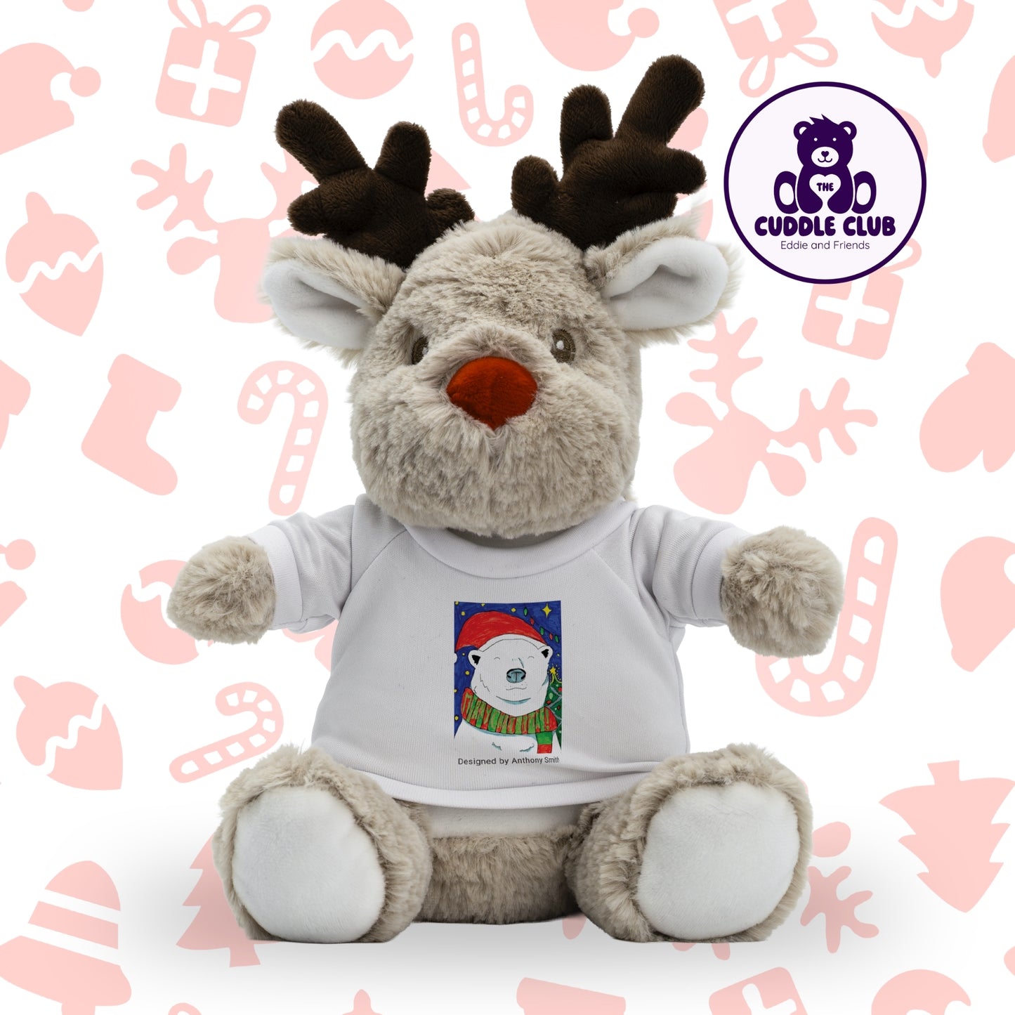 Ronnie the Reindeer | Soft Toy with Removable Printed T-Shirt