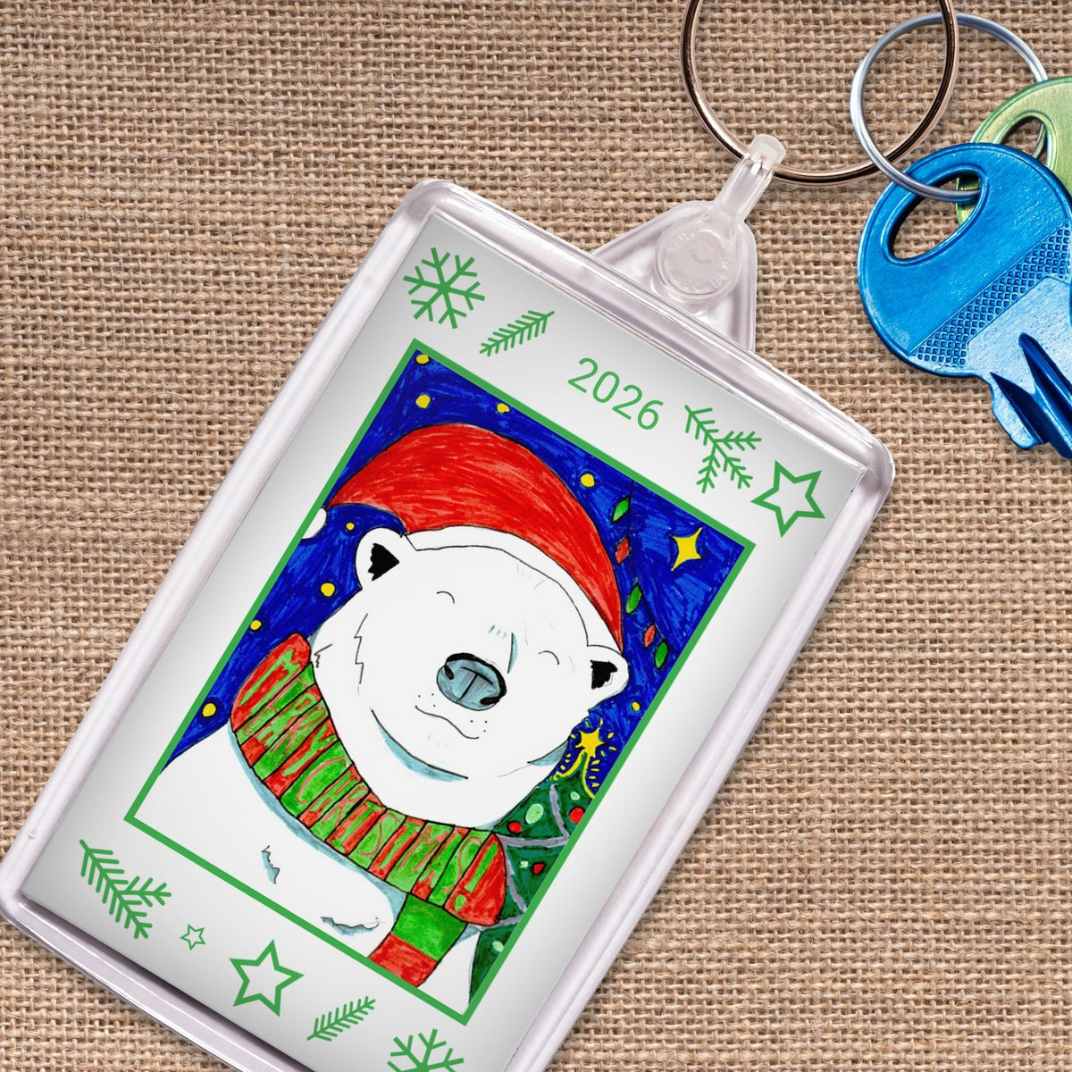 Acrylic Keyring | Portrait Design - Class Fundraising UK