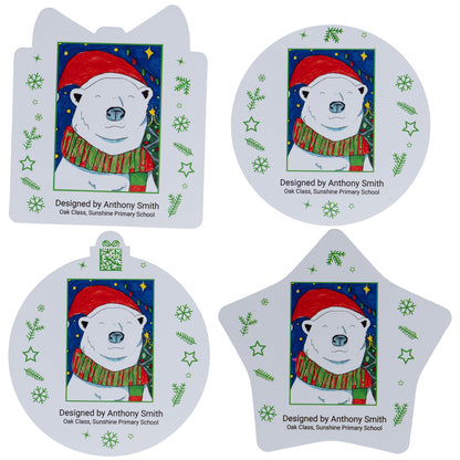 Christmas Flexible Fridge Magnet (Pack of 4) - Class Fundraising UK