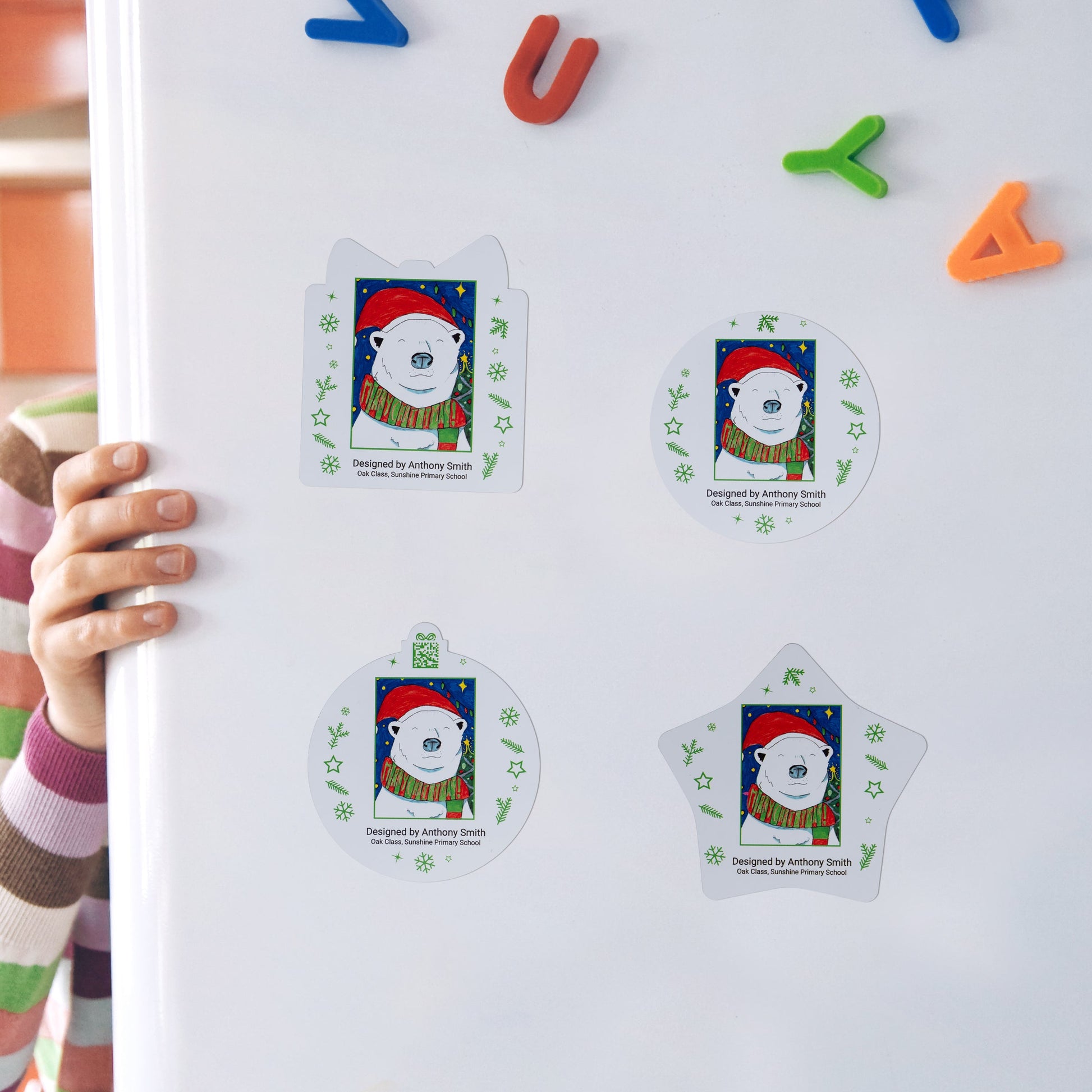 Christmas Flexible Fridge Magnet (Pack of 4) - Class Fundraising UK