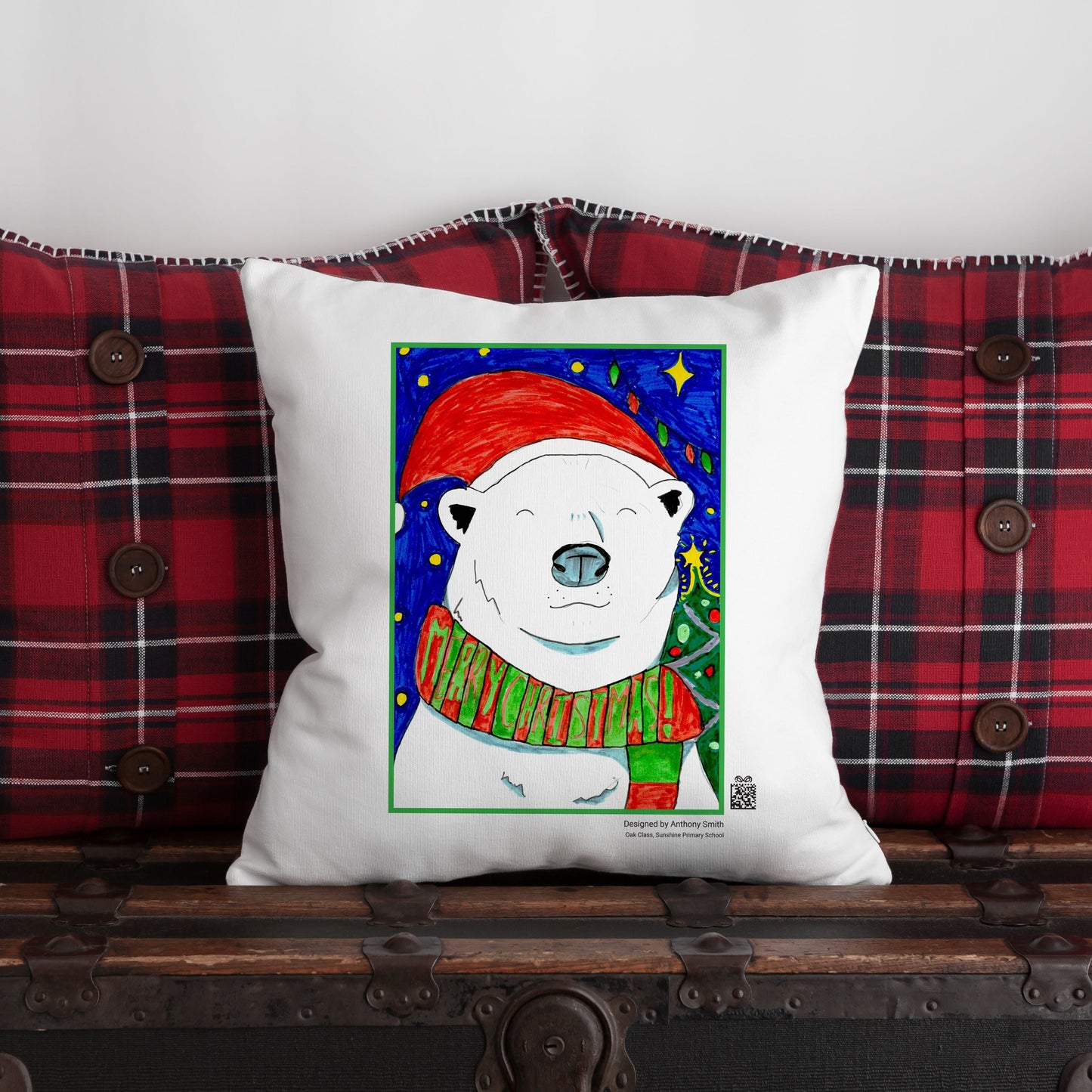 Cushion Cover (Available With Stuffing) | 100% Eco Friendly Cotton | 45cm Square - Class Fundraising UK