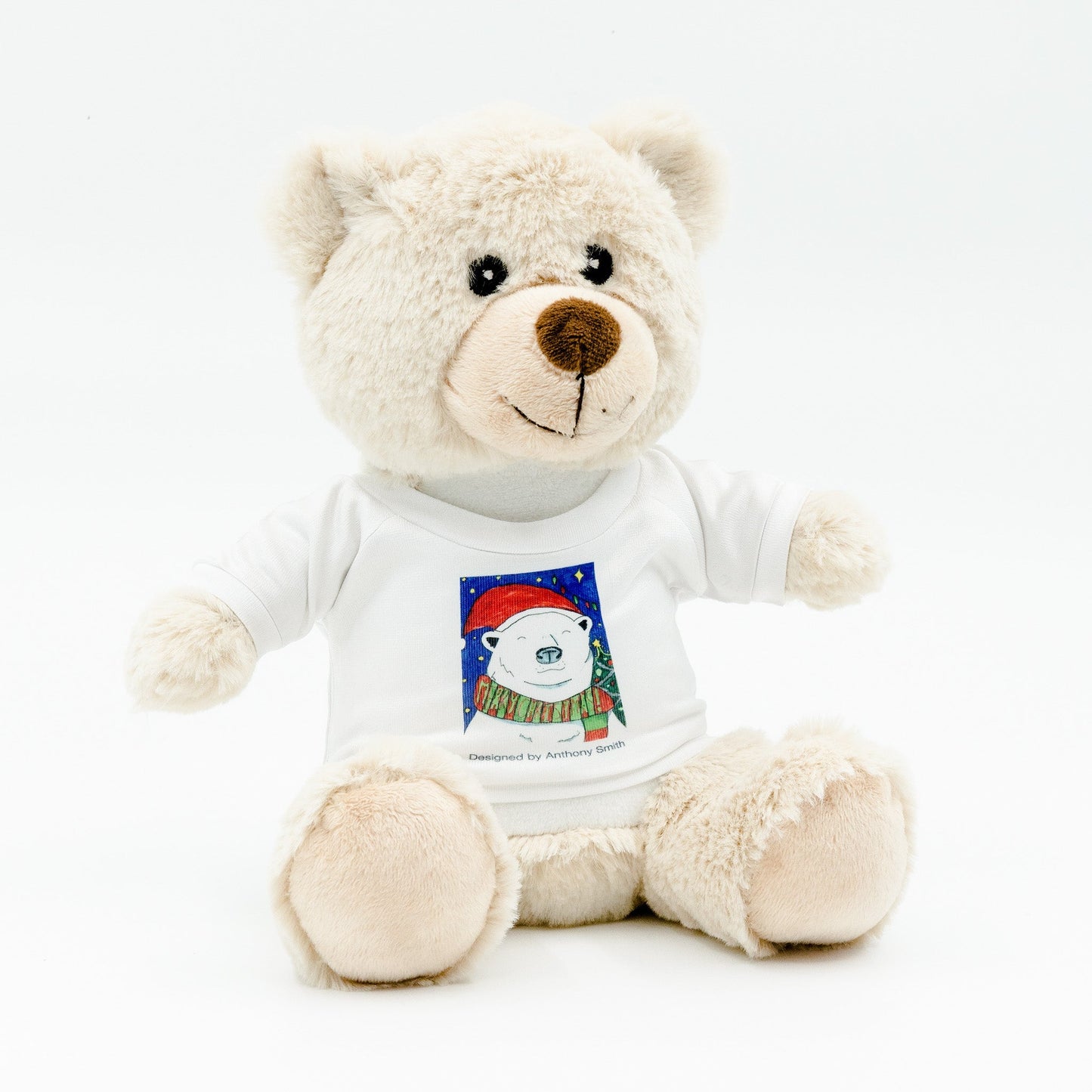 Eddie the Teddy - Christmas Bear Soft Toy with Removable T - Shirt - Class Fundraising UK