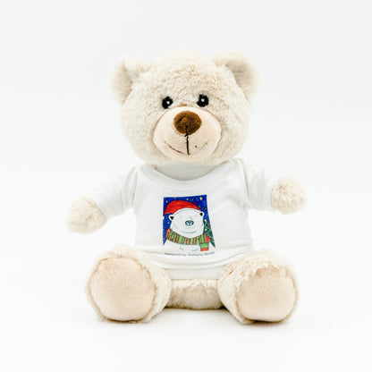 Eddie the Teddy - Christmas Bear Soft Toy with Removable T - Shirt - Class Fundraising UK