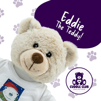 Eddie the Teddy | Soft Toy with Removable T-Shirt - Class Fundraising UK