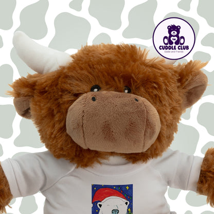 Hamish the Highland Cow | Soft Toy with Removable T-Shirt - Class Fundraising UK