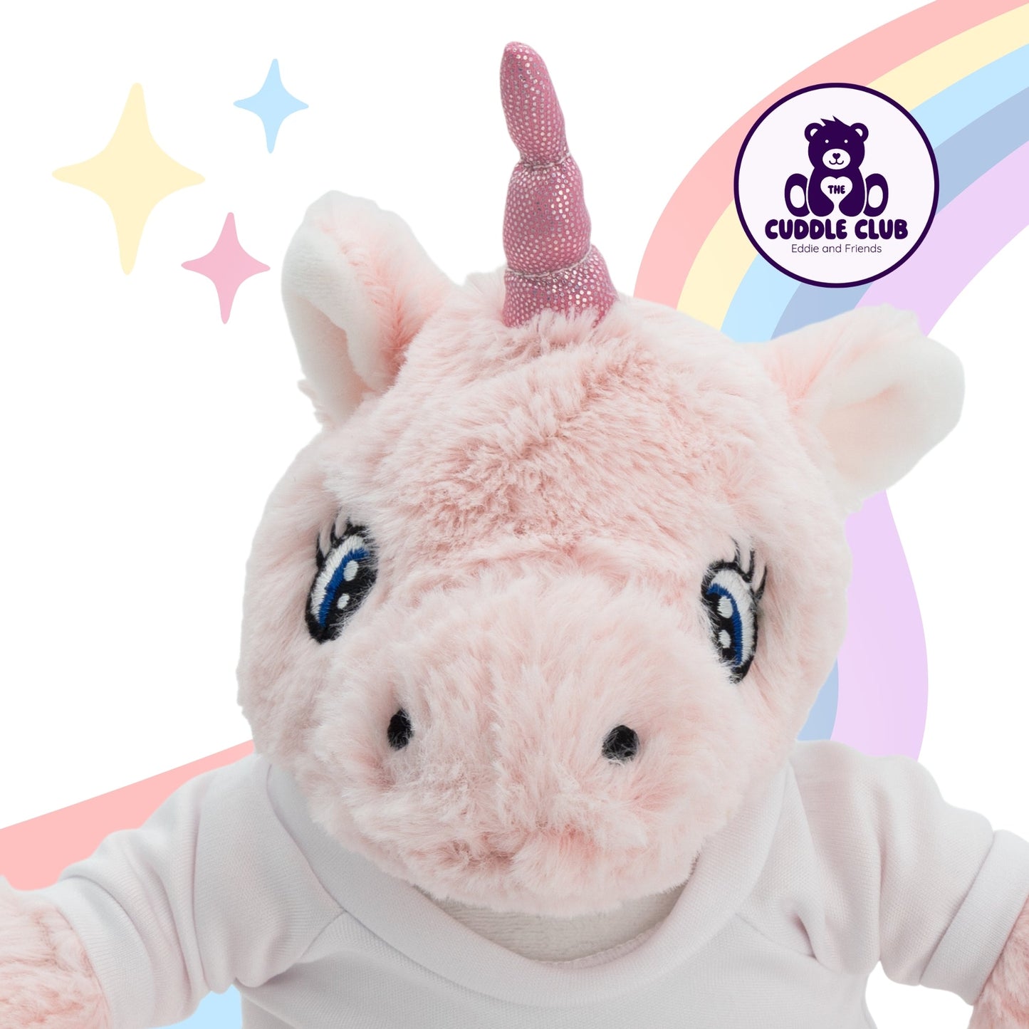 Luna the Unicorn | Soft Toy with Removable T-Shirt - Class Fundraising UK