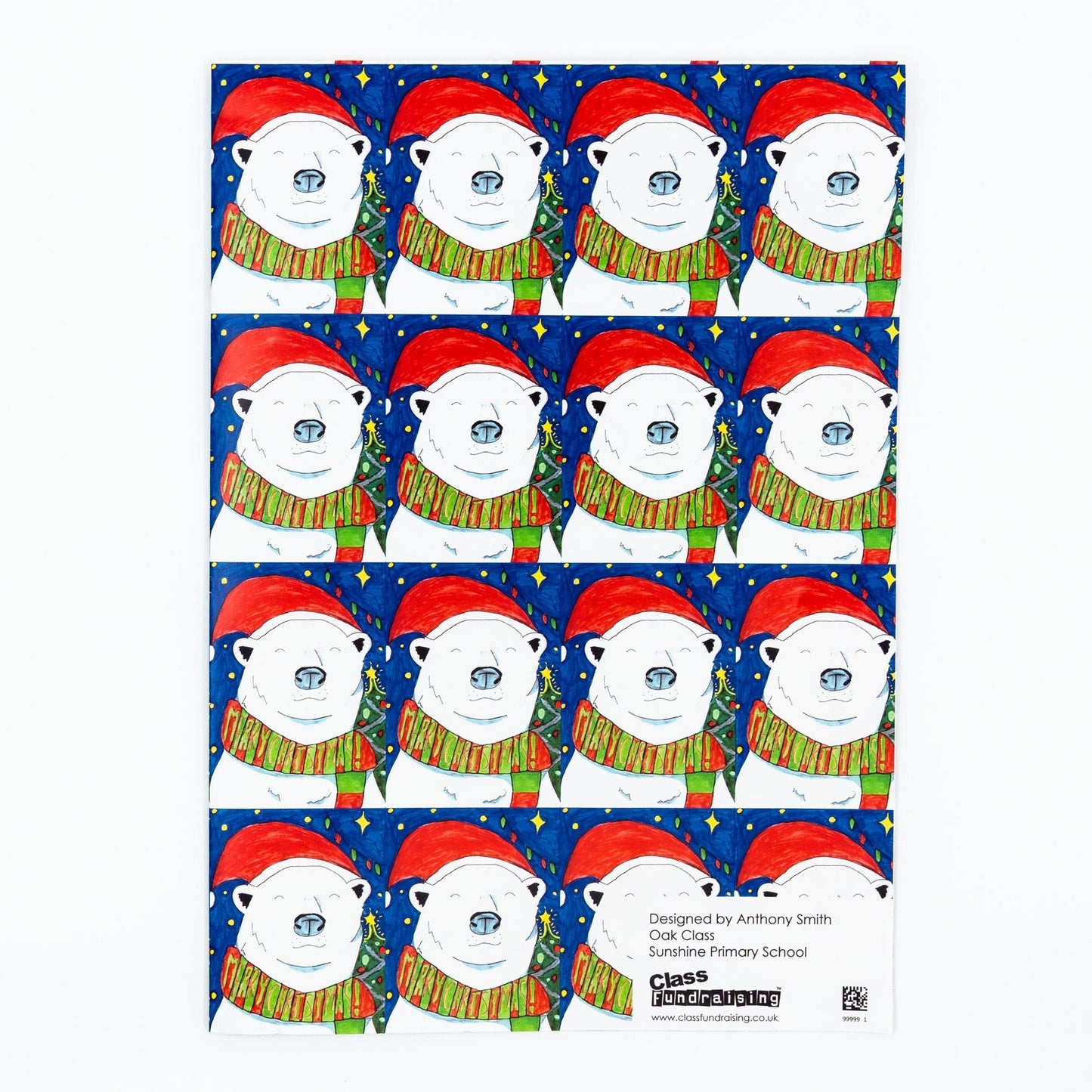 Pack of 5 - 420 x 594mm Christmas Wrapping Paper Sheets - Class Fundraising UK