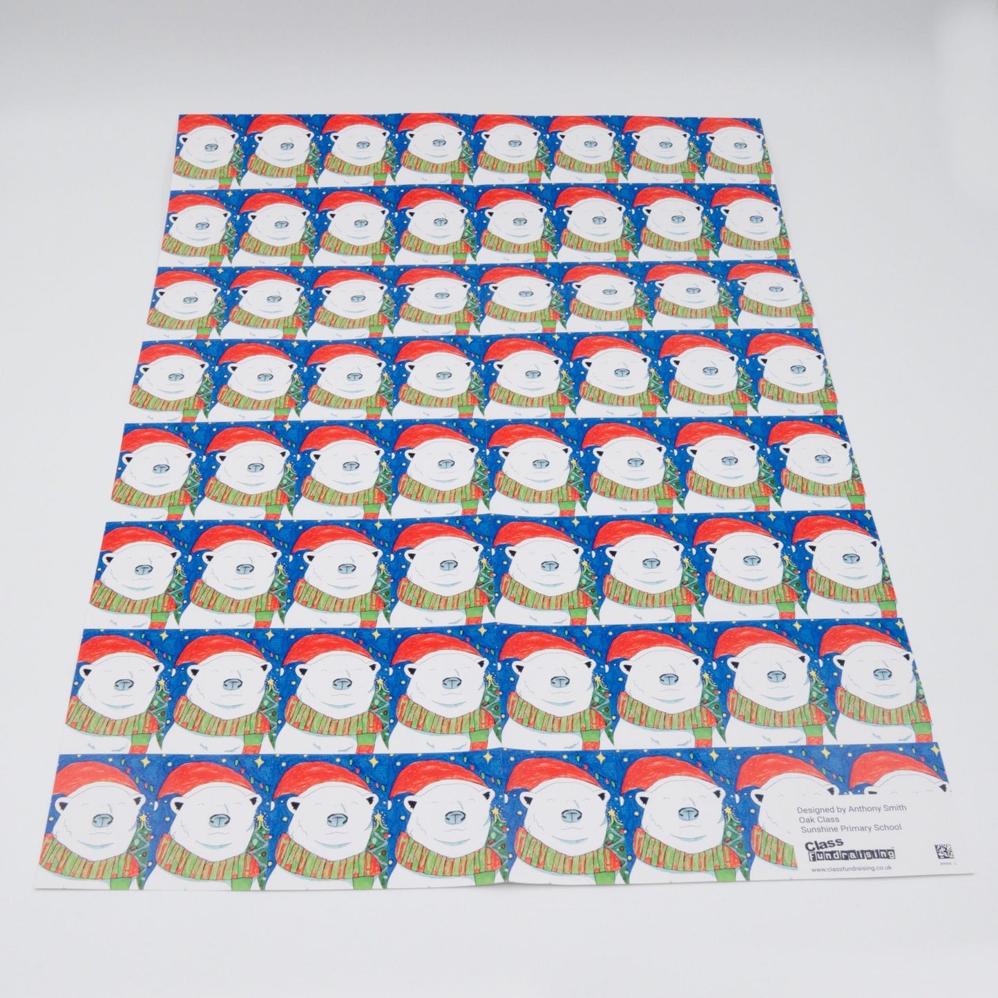 Pack of 5 - 420 x 594mm Christmas Wrapping Paper Sheets - Class Fundraising UK