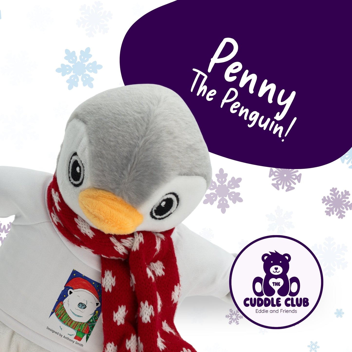 Penny the Penguin | Soft Toy with Removable T-Shirt - Class Fundraising UK