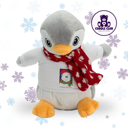 Penny the Penguin | Soft Toy with Removable T-Shirt - Class Fundraising UK