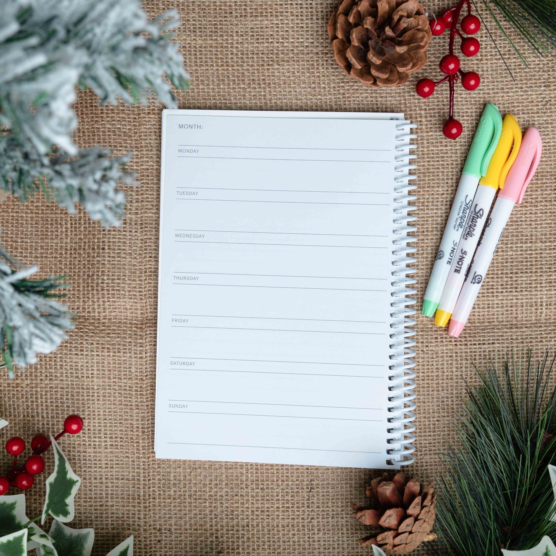 Personalised Weekly Organiser Notebook | Ring Bound A5 - Class Fundraising UK
