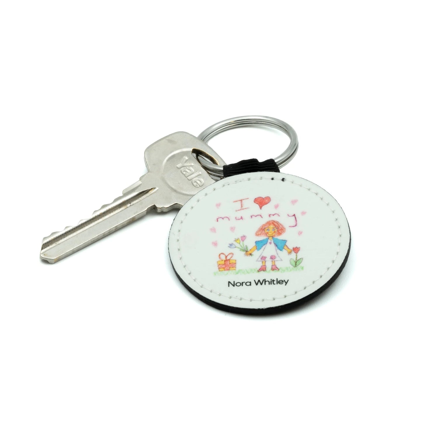 Premium 100% Vegan Round Leather Keyring - Class Fundraising UK