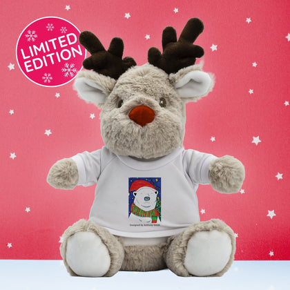 Ronnie the Reindeer | Soft Toy with Removable Printed T-Shirt - Class Fundraising UK