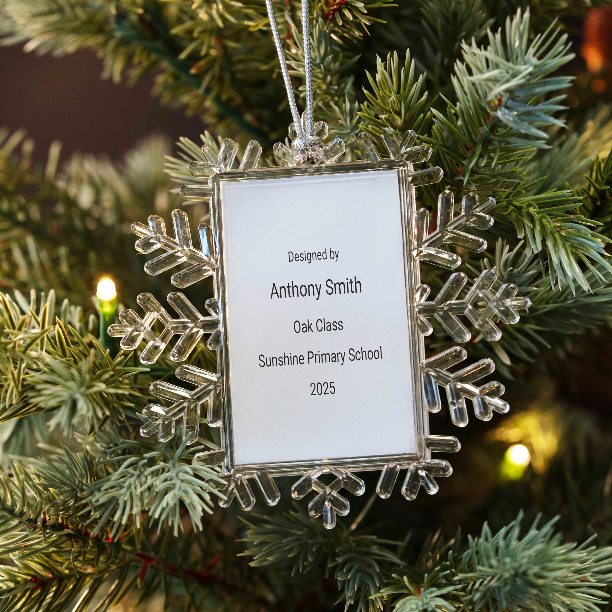 Snowflake Christmas Tree Decoration - Class Fundraising UK